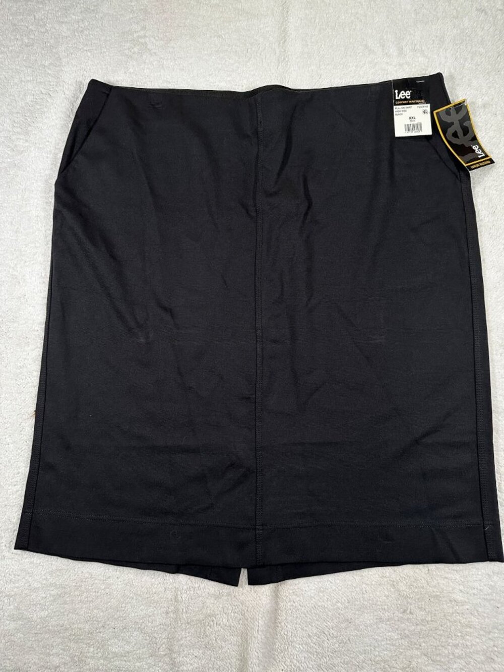 Lee Womens Comfort Waistband Black Pull-On Skirt XXL High Rise Viscose Blend